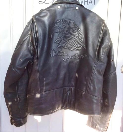 Harley vintage lederen jacket old school maat M/L, Motoren, Kleding | Motorkleding, Jas | leer, Tweedehands, Ophalen of Verzenden
