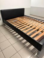 Bed tweepersoons twijfelaar, Huis en Inrichting, Slaapkamer | Bedden, Ophalen, Zo goed als nieuw, Twijfelaar, Zwart