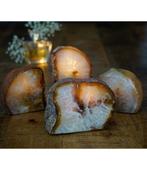 Agaat Theelichthouders – Luxe Woondecoratie in Div. Kleuren, Overige materialen, Bruin, Nieuw, Ophalen of Verzenden