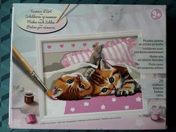 Nieuwe doos Schilderen op nummer, Poesjes, 30 x 24 cm, 9+ beschikbaar voor biedingen