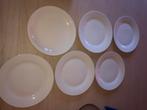Set van 6 grote borden van wit porselein, Huis en Inrichting, Ophalen of Verzenden, Zo goed als nieuw, Bord