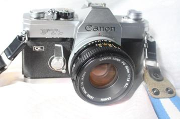 Canon FT QL + Canon FD 50 mm 1.8 S.C in uitstekende staat beschikbaar voor biedingen