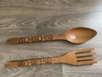 houten decoratief bestek- wandversiering, Huis en Inrichting, Ophalen, Gebruikt
