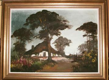 Prachtige schilderij van een (mooie landschap) 110 x 80 cm beschikbaar voor biedingen