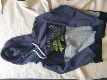 Superdry sweatshirt grijs blauw L onberispelijke staat, rook disponible aux enchères