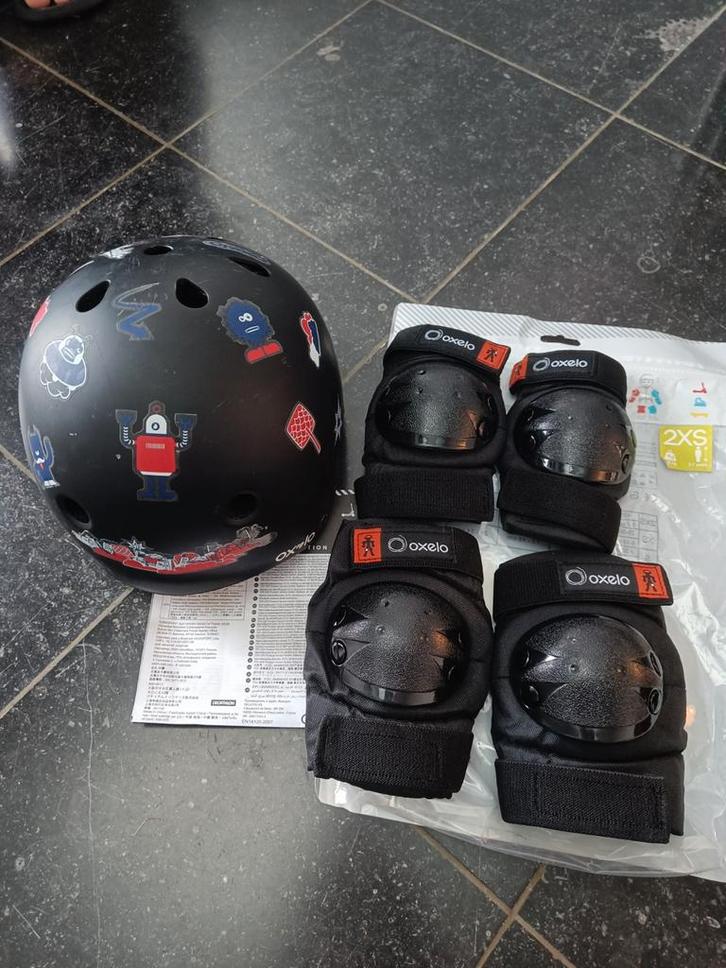 Protections Oxelo, Kinderen en Baby's, Speelgoed | Buiten | Rolschaatsen, Zo goed als nieuw, Kinderen, Verstelbaar, Ophalen of Verzenden