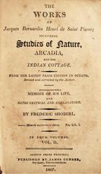 The Works of Jacques Bernardin Henri de Saint-Pierre - 1807, Utilisé, Frederic Shoberl, Enlèvement ou Envoi, Sciences naturelles