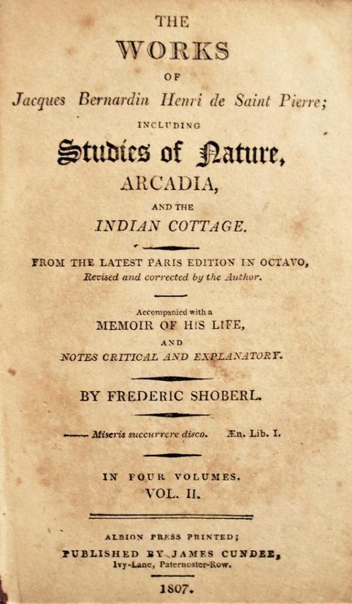 The Works of Jacques Bernardin Henri de Saint-Pierre - 1807, Boeken, Wetenschap, Gelezen, Natuurwetenschap, Ophalen of Verzenden