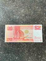 2 dollar singapore boot Rood UNC!, Postzegels en Munten, Ophalen of Verzenden