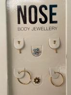 Set van 6 neuspiercing NIEUW!, Bijoux, Sacs & Beauté, Piercings, Piercing nez, Acier, Enlèvement ou Envoi, Neuf