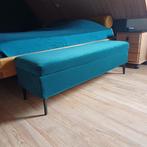 petrol velvet (bed) bank met opbergruimte, Ophalen
