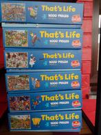 6 legpuzzels 1000 stukjes, Hobby en Vrije tijd, Ophalen, 500 t/m 1500 stukjes, Zo goed als nieuw, Legpuzzel