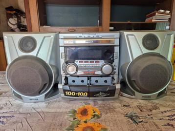 Système stéréo avec changeur de 3 CD et double cassette, Enlèvement, Utilisé, Radio