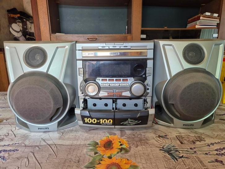 Stereo-installatie met 3-CD wisselaar en dubbele cassette, Audio, Tv en Foto, Radio's, Gebruikt, Radio, Ophalen