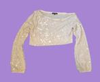 Top court PATRIZIA PEPE taille 42 Zgan, Comme neuf, Beige, Manches longues, Taille 42/44 (L)