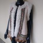 Mouwloze unieke vest met echte veren. Boho style!!, Kleding | Dames, Vest bohemian stijl, Verzenden, Zo goed als nieuw, Maat 42/44 (L)