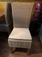 4 gevlochten bananenblad (kwaliteit) stoelen, Huis en Inrichting, Stoelen, Ophalen, Zo goed als nieuw, Riet of Rotan, Vier