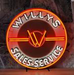 Willy's sales service neon en veel andere auto garage neons, Collections, Table lumineuse ou lampe (néon), Enlèvement ou Envoi