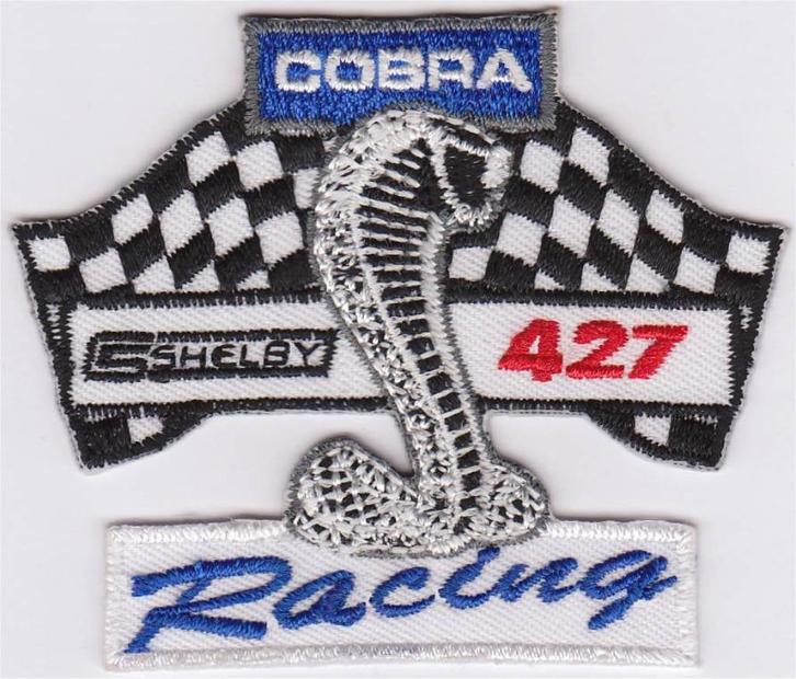Shelby Cobra Racing stoffen opstrijk patch embleem #1, Verzamelen, Automerken, Motoren en Formule 1, Nieuw, Verzenden