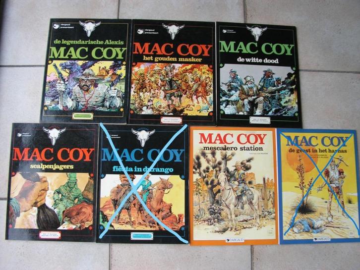 5 strips Mac Coy (ook per stuk te koop)., Boeken, Stripverhalen, Zo goed als nieuw, Meerdere stripboeken, Ophalen of Verzenden