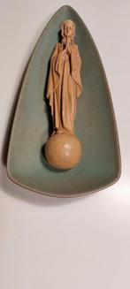 Houten madonna in groen retro porcelein, Ophalen