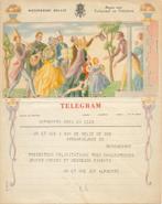 Louis Buisseret litho "Zonder Titel", telegram ontwerp, Antiquités & Art, Art | Lithographies & Sérigraphies, Enlèvement