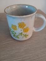 vintage keramische mok wild flowers Becel, Huis en Inrichting, Ophalen of Verzenden, Zo goed als nieuw