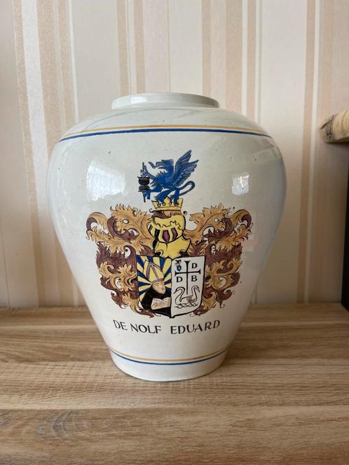 Brugge: Vaas van drukkerij Desclee De Brouwer, Antiek en Kunst, Curiosa en Brocante, Ophalen