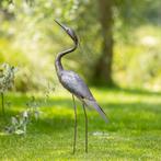 Mooievogels- Metalen reiger, Ophalen of Verzenden, Nieuw, Metaal, Dierenbeeld