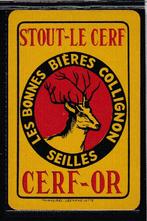 1 OUDE Speelkaart  met Réclame van BIER/Brouwerij  BELGIE, Verzamelen, Verzenden, Zo goed als nieuw, Speelkaart(en)