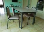 Keukentafel met 4 stoelen, 50 tot 100 cm, Minder dan 100 cm, Gebruikt, 75 cm of meer