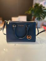 Donkerblauwe lederen schoudertas, merk Michael Kors, Handtassen en Accessoires, Tassen | Damestassen, Ophalen of Verzenden, Zo goed als nieuw