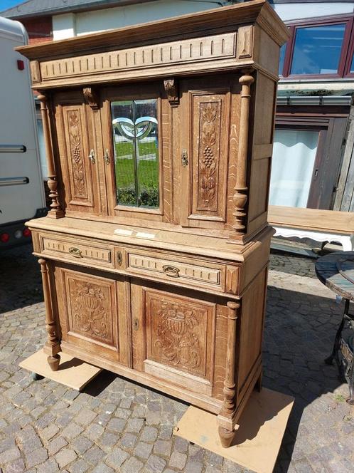 Schitterend antiek massief eikenhouten dressoir, Huis en Inrichting, Kasten | Buffetkasten, Zo goed als nieuw, Eikenhout, Ophalen