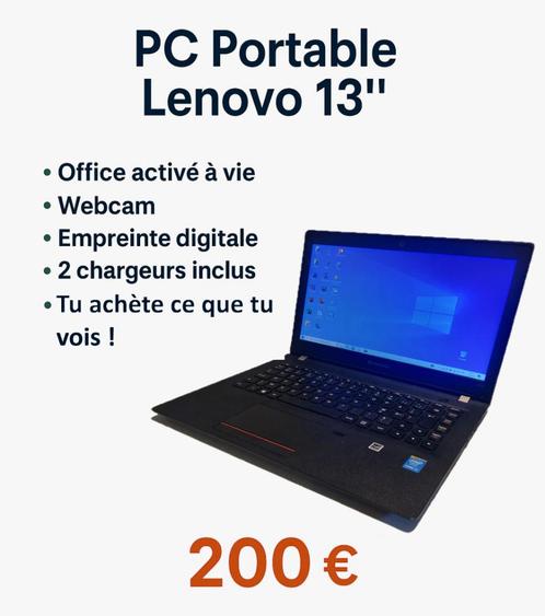 Lenovo 13" laptop - Webcam - Kantoor - €200, Computers en Software, Windows Laptops, Zo goed als nieuw, 13 inch, 2 tot 3 Ghz, 8 GB