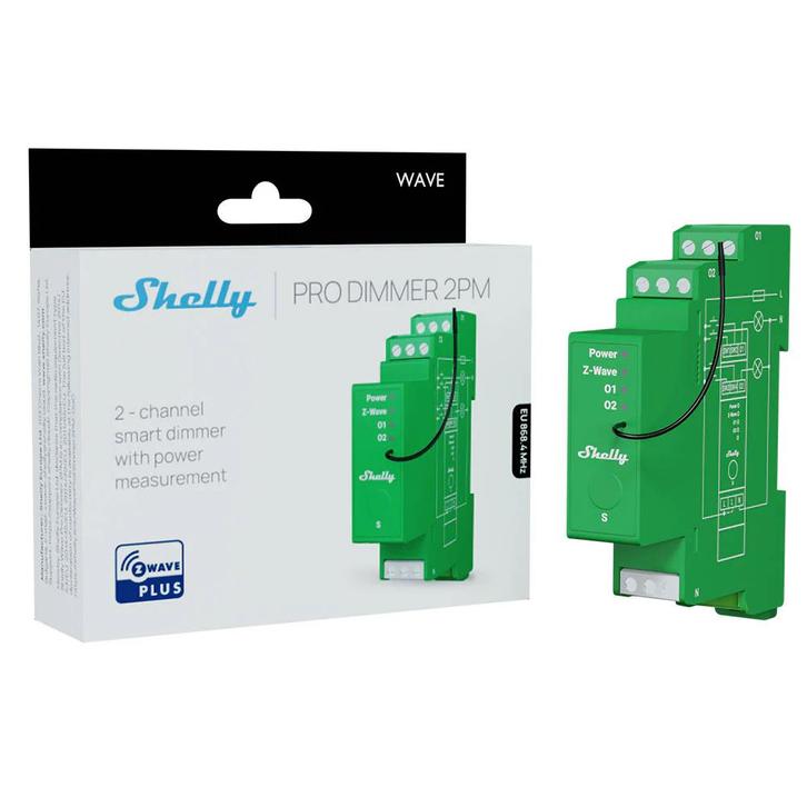 Shelly Wave Pro Dimmer 2PM Nieuw!, Computers en Software, Pc- en Netwerkkabels, Zo goed als nieuw, Ophalen of Verzenden