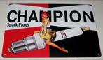 CHAMPION BOUGIES : Bord Pin Up Girl - Champion Spark Plugs, Envoi, Neuf, Panneau publicitaire