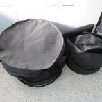 drumhoezen set zwart vinyl, Enlèvement, Utilisé