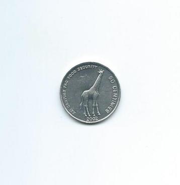 Congo, Democr. Republ., 50 Centimes 2002, Giraffe., Enlèvement ou Envoi, Autres pays, Monnaie en vrac
