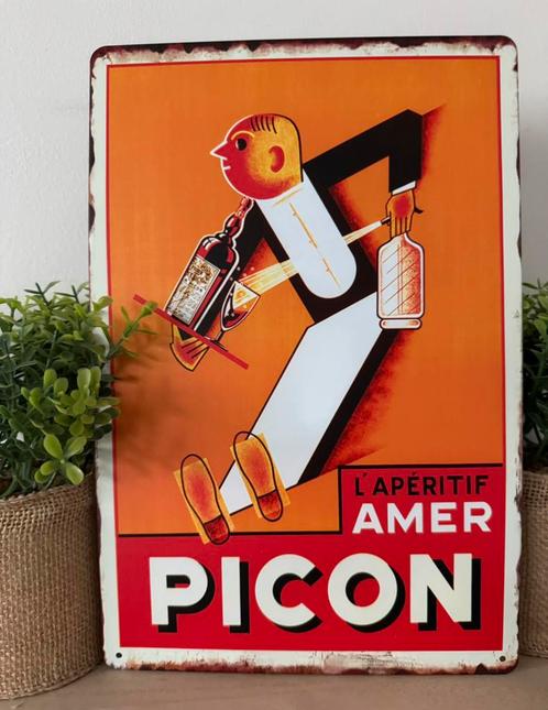 Metalen reclamebord Picon, Verzamelen, Merken en Reclamevoorwerpen, Nieuw, Reclamebord, Ophalen of Verzenden