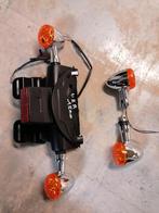 Clignoteurs chromés oranges pour chopper ou autre en bon éta, Ophalen, Zo goed als nieuw
