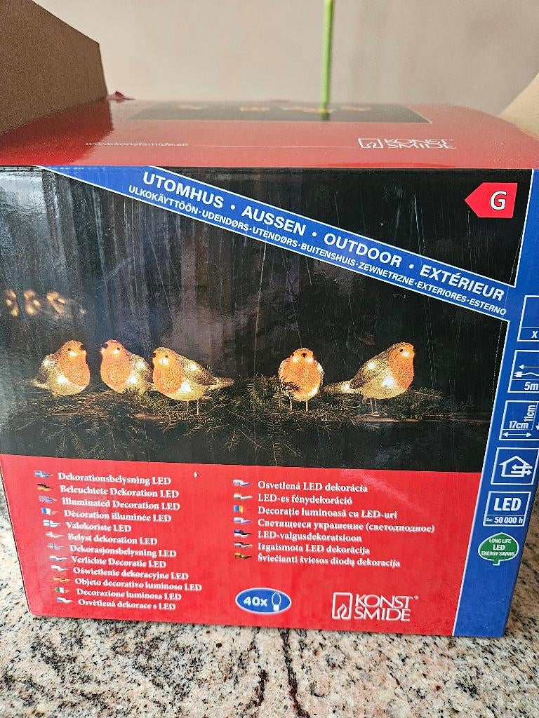 decoration lumineuse extérieure led rouges -gorges, Jardin & Terrasse, Éclairage extérieur, Neuf, Enlèvement, LED, Autres types