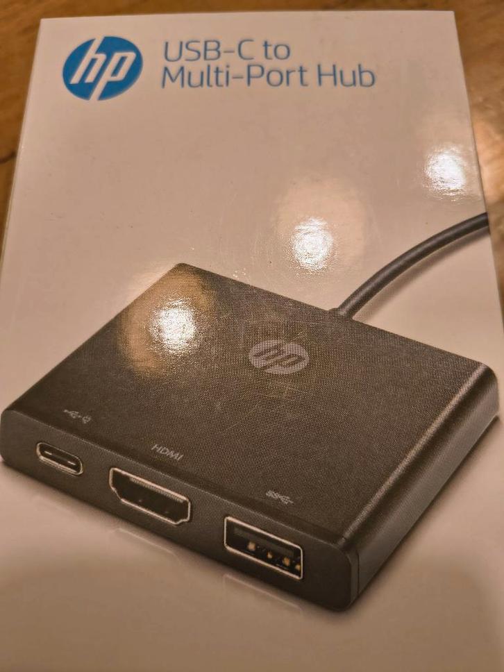HP USB-C-multiport-Hub (HDMI/USB 3.0/USB-C), Informatique & Logiciels, Pc & Câble réseau, Neuf, Enlèvement ou Envoi
