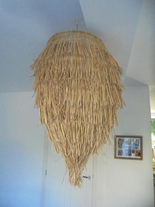 Splinternieuwe Ibiza/Boho Lamp Rotan Naturel van J-Line, Huis en Inrichting, Lampen | Hanglampen, Nieuw, 75 cm of meer, Overige materialen