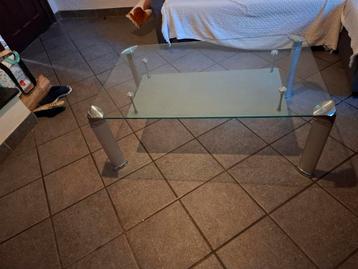 Table salon verre