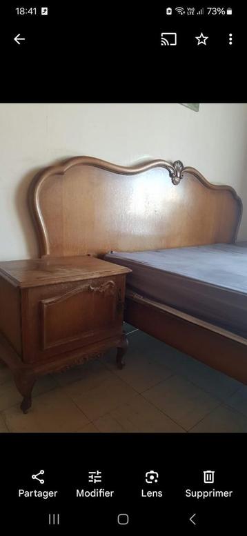 Antiek bed. Vintage bed. Echte hout! 140/200 massief hout 