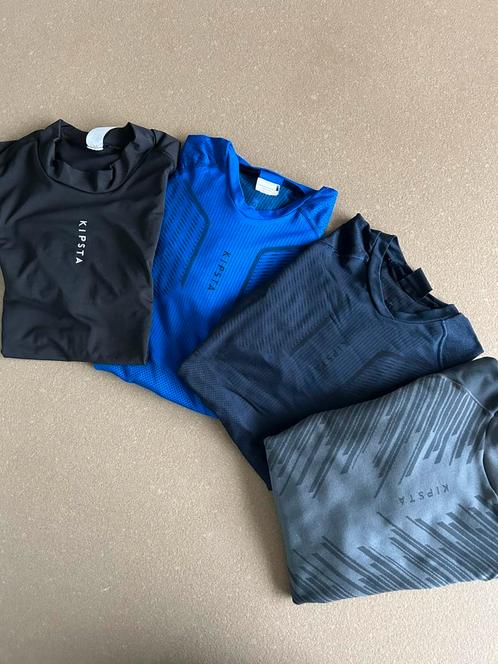 4 thermische t-shirts L, Kleding | Heren, Sportkleding, Zo goed als nieuw, Algemeen, Maat 52/54 (L), Blauw, Ophalen of Verzenden