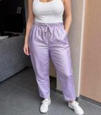 Lederlook lila broek / boebou, Kleding | Dames, Broeken en Pantalons, Ophalen, Zo goed als nieuw