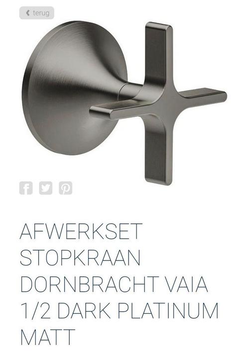 Dornbracht Vaia - Afwerkset Stopkraan - Dark Platinum Matt, Bricolage & Construction, Sanitaire, Neuf, Enlèvement ou Envoi