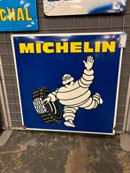 Michelin Bibendum XL 95x95cm emaille reclamebord, Ophalen, Reclamebord