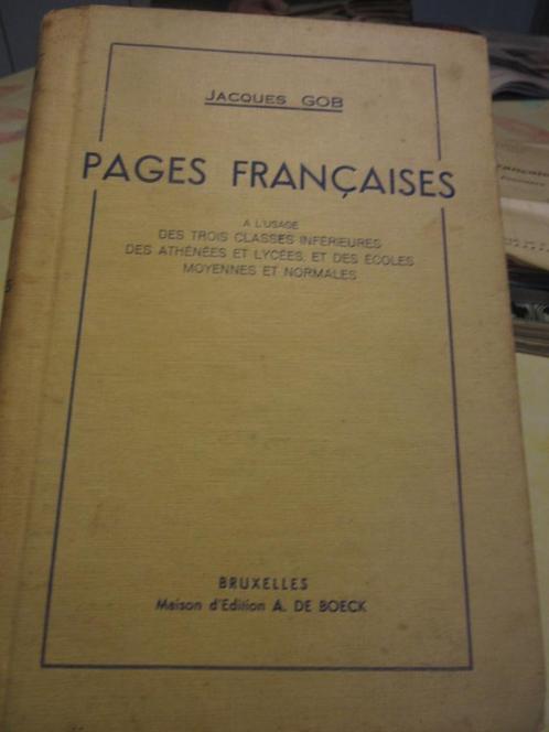 4 Oude taalboeken Fransch zonder leraar 1946/ Pages Français, Antiquités & Art, Antiquités | Livres & Manuscrits, Enlèvement ou Envoi